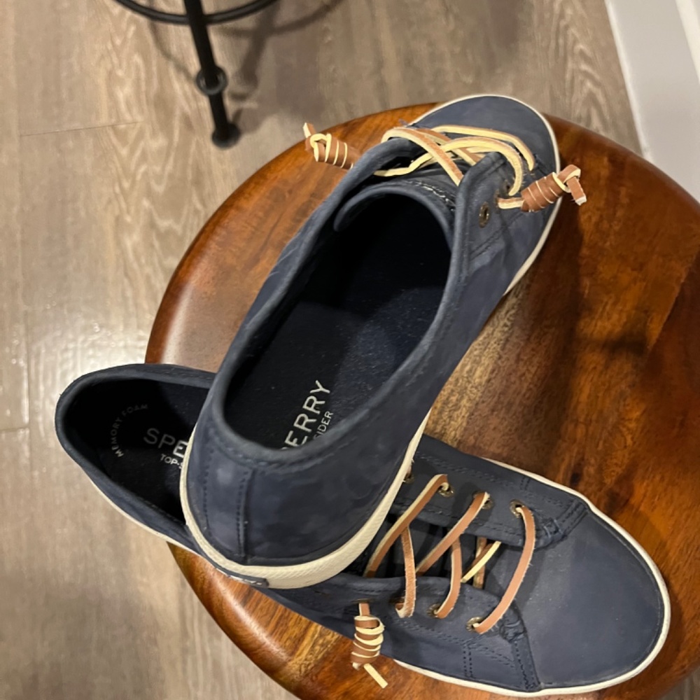 Navy Suede Sperry Top-Sider-Boat Shoe, Size 8 1/2 - Picture 11 of 11
